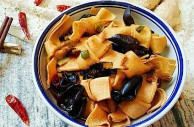 ​美食分享：红烧豆皮