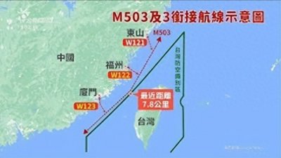 ​M503航路优化，大批战机出动战巡，台模拟解放军由训转战