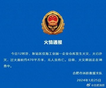 ​合肥工业城一厂房突发大火，现场浓烟滚滚数十米高