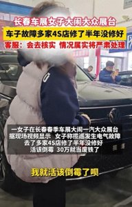 ​女子大闹车展，30万车子沦为废铁，多家4S店受到涉及，大众回复到