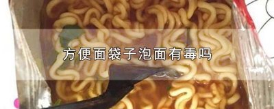 ​方便面袋子泡面有毒吗