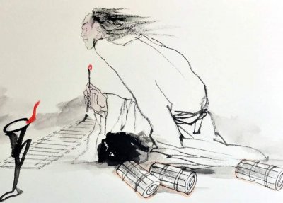 ​上联“琴瑟琵琶八大王，王王在上”，下联难倒众人，后被才子对出