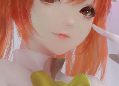 ​关晓彤低头掩嘴，以示羞涩。女人在爱情面前是温柔的