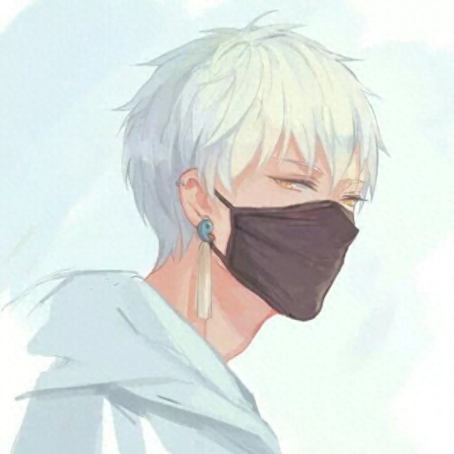 动漫男生戴口罩精美头像