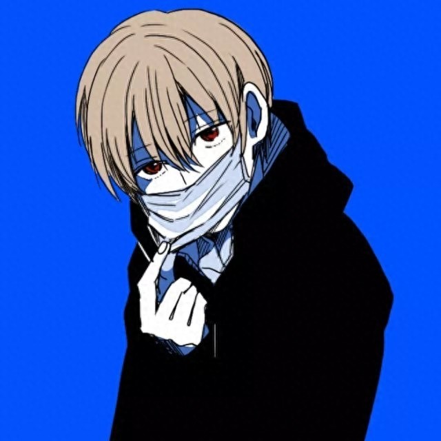 动漫男生戴口罩精美头像