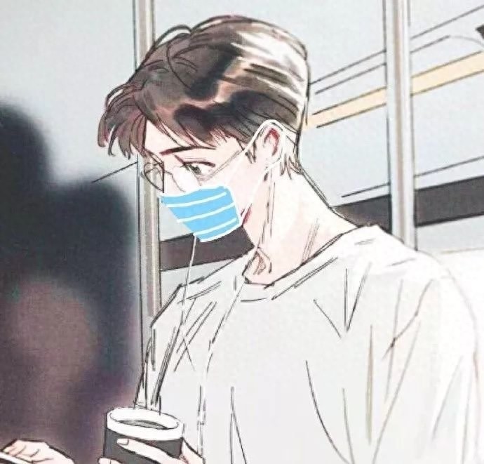 动漫男生戴口罩精美头像