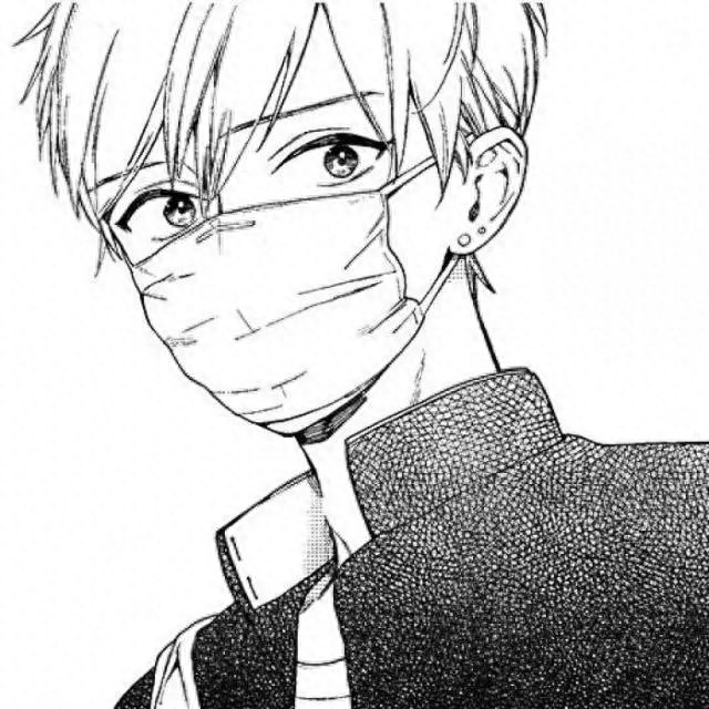 动漫男生戴口罩精美头像