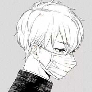 ​动漫男生戴口罩精美头像