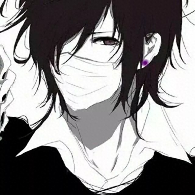 动漫男生戴口罩精美头像