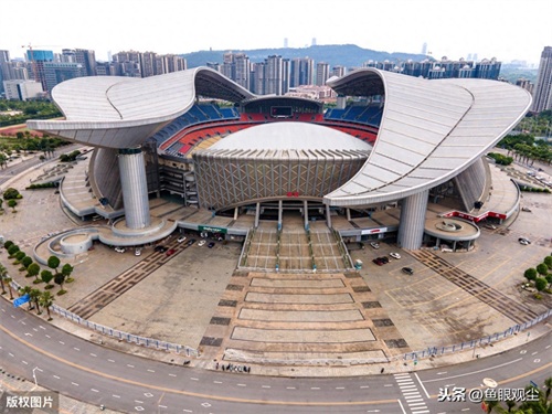 广西南宁：航拍广西体育中心