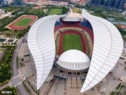 广西南宁：航拍广西体育中心