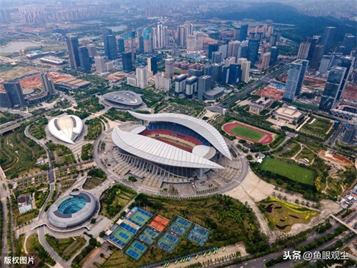 广西南宁：航拍广西体育中心