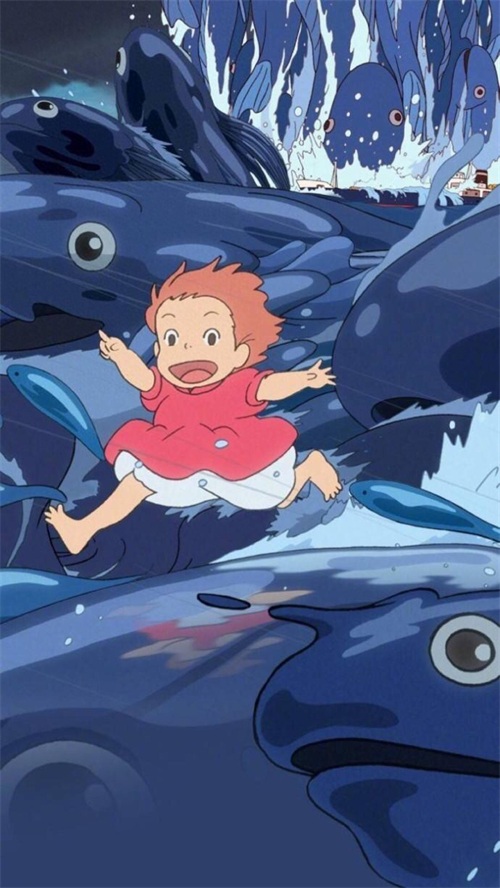 壁纸｜第八弹——悬崖上的金鱼姬，波妞喜欢宗介