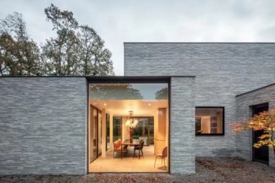 ​乡村别墅设计，青砖配上落地玻璃，古朴又时尚