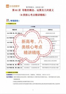 ​备战新高考：导数几何意义，8大考点精讲精练