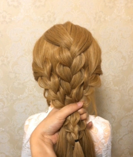 自己怎么编麻花辫,怎么自己编麻花辫儿图5