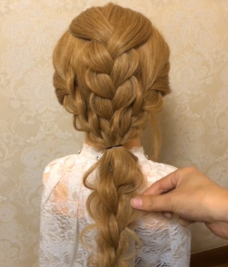 自己怎么编麻花辫,怎么自己编麻花辫儿图8