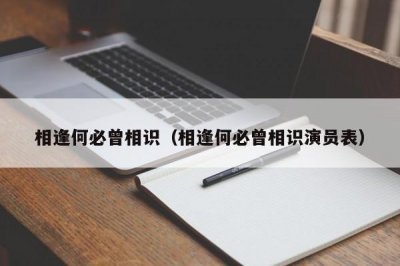 ​相逢何必曾相识（相逢何必曾相识演员表）