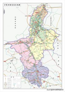 ​宁夏回族自治区各市、县地图