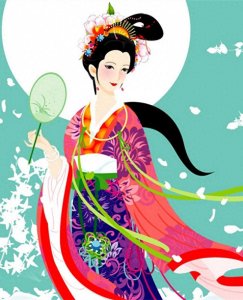 ​颜丹晨一款经典古装扮相，幸好没错过如此美丽的嫦娥