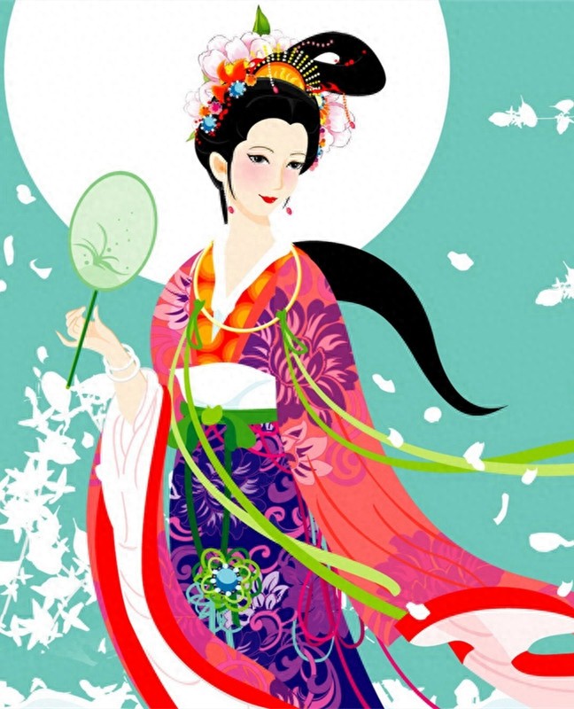 颜丹晨一款经典古装扮相，幸好没错过如此美丽的嫦娥