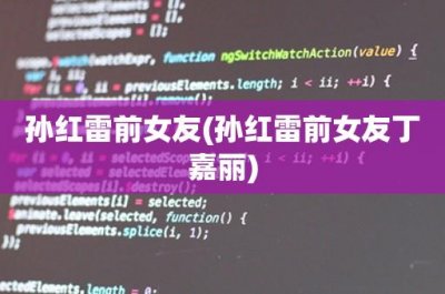 ​孙红雷前女友(孙红雷前女友丁嘉丽)